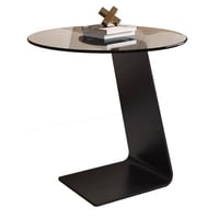 طاولة جانبية ثقيلة - سطح شفاف