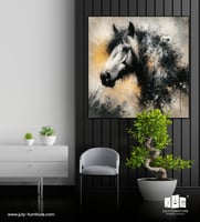 لوحة جدارية , الخيل الاسود