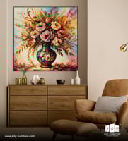 لوحة جدارية , ورود المزهرية