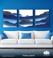 لوحة ثلاثية - امواج الجبال
