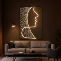 لوحة جدارية LED - ظلال هندسية