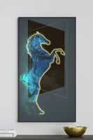 لوحة جدارية LED - الخيل الازرق