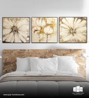 لوحات ثلاث قطع ، ورود