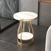 طاوله جانبيه رخام ، ذهبي