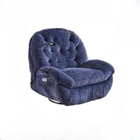 كرسي استرخاء فاخر مع حامل جوال - ازرق