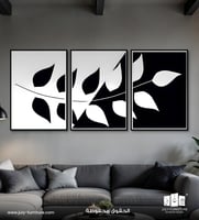 لوحات ثلاثية - أوراق المونوكروم