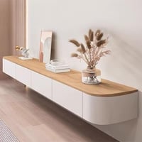 طاولة تلفزيون 160 سم - أبيض خشبي