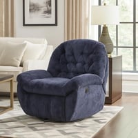 كرسي استرخاء فاخر مع حامل جوال - ازرق