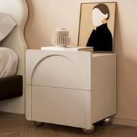 طاولة جانبية سرير, ابيض ، 50 سم