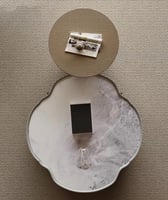 طاولة قهوة , مستديرة الشكل قطعتين