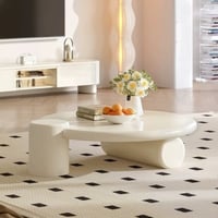 طاولة قهوة متداخلة ، ابيض