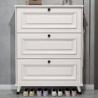 خزانة احذية ، ابيض