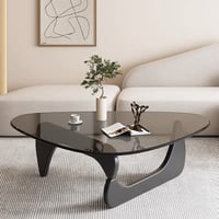 طاولة قهوة ، نيو كلاسيك, اسود زجاج اسود