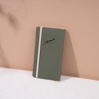 دفتر جلدي صغير - زيتي