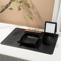 مجموعة جلديات مكتبية - أسود