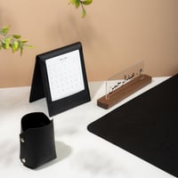 مجموعة جلديات مكتبية - أسود