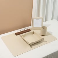 مجموعة جلديات مكتبية - بيج