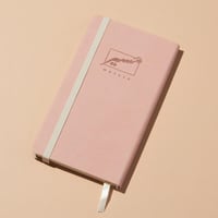 دفتر جلدي صغير - وردي