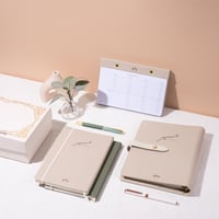 دفتر جلدي كبير - سماوي