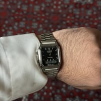 ساعه كاسيو دبل تايم أسود