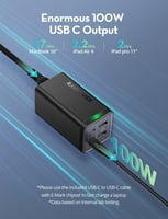 منصة شحن راف باور بقوة 120 واط بمنفذين USB ومنفذين...