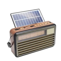 راديو DENX DX2436 بالطاقة الشمسية مع بلوتوث ومصباح...