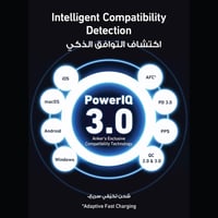 شاحن جداري أنكر بقوة 100 واط بمنفذين تايب سي بتقني...