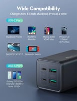 منصة شحن راف باور بقوة 120 واط بمنفذين USB ومنفذين...