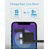 انكر - فيش جداري بقوة 20 واط بمنفذ تايب سي - اسود