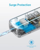 توصيلة كهربائية 1.8 متر 4 منافذ كهرباء مع 2 منفذ U...