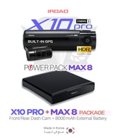 مجموعة X10 Pro + MAX8 داش كام أمامية خلفية بدقة 4K...