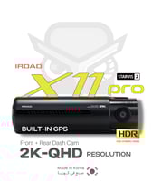 IROAD X11 Pro داش كام أمامية خلفية بدقة 2K QHD
