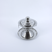 تمريه بقاعدة ستيل فضي 16 سم