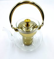 ابريق زجاج شخال ذهبي 800 مل