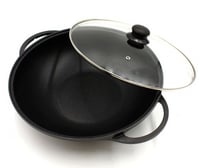 قلايه يدين غطا زجاج 32سم