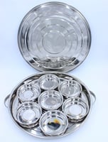 صحن فطور ستيل 45سم