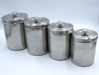 طقم علب سكر ستيل طقم 12-16سم