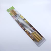 اسياخ شوي 60سم يد خشب عدد 6