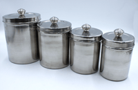 طقم علب سكر ستيل طقم 10-14سم