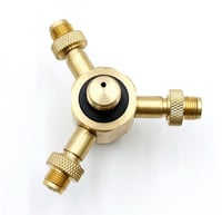 قسام نحاس ثلاثي مع محبس 1×3