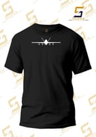 فنيلة اسود طائرة بدون طيار طباعة ابيض على الصدر