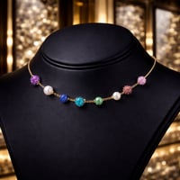 سلسال ناعم عقد أنيق و ناعم مرصع بحبات الزركون قلاد...