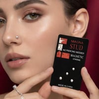 زمام مغناطيس اقراط مغناطيسية للانف من الكريستال، م...