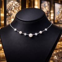 سلسال ناعم عقد أنيق و ناعم مرصع بحبات الزركون مرصع...