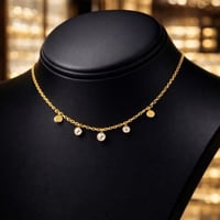 سلسال ناعم تشوكر نسائي لون ذهبي عقد أنيق و ناعم مر...