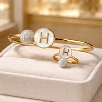 اسوارة نسائية مع الخاتم سوار أنيق و ناعم مرصع بحبا...