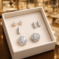 حلق نسائي نواعم لون فضي حلق أنيق و ناعم اقراط رفيع...