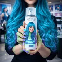 صبغة شعر مؤقتة لون سماوي