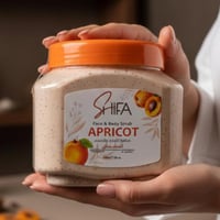 مقشر الوجه والجسم بالمشمش – SHIFA دلّلي بشرتك بتجر...