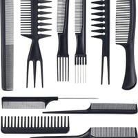 مجموعة امشاط تصفيف الشعر الاحترافية من 10 قطع ، مج...